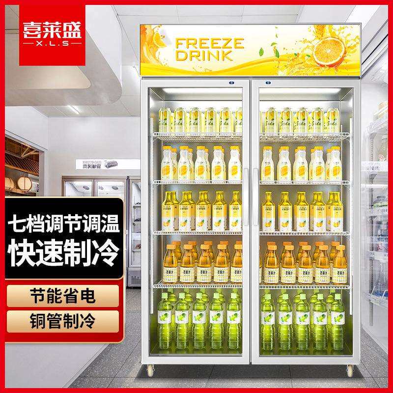 喜莱盛展示柜冷藏大容量商用冷柜超市便利店单门双门啤酒饮料柜