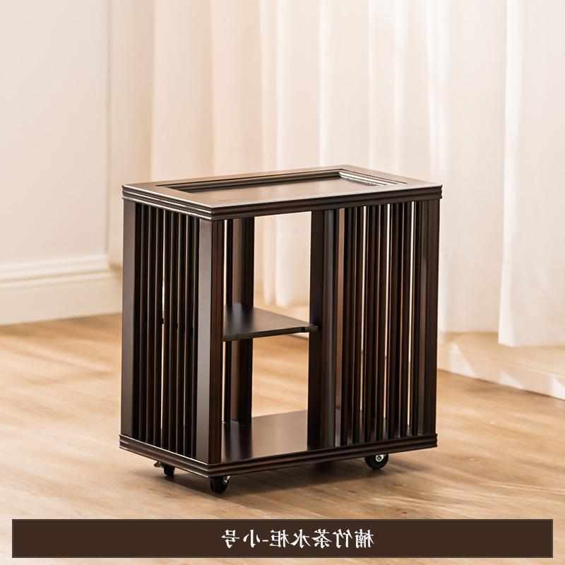 批发茶车简易家用实木茶水柜客办公厅移动烧水茶台茶水桶架竹茶车