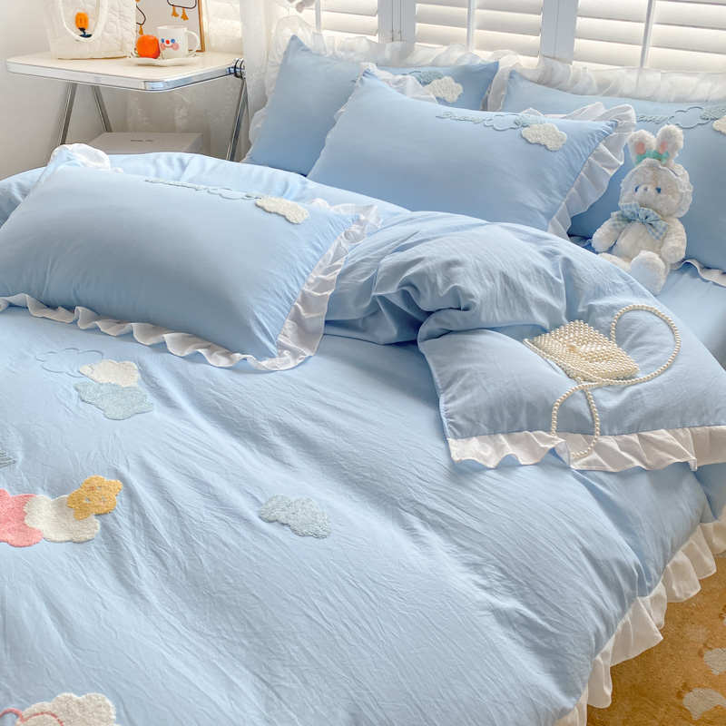 件套件套被子冬被女生六一整套床上用品褥全套宿舍四棉被枕头夏被