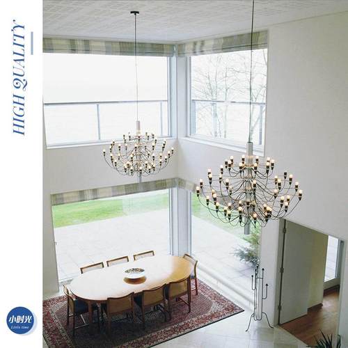 大利盛夏果实吊灯法式客意厅餐厅卧室灯楼梯计222师挑设高别墅灯