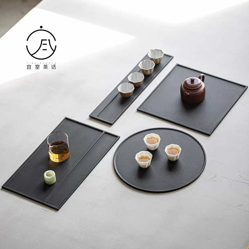 宜室茶话天然乌金石茶盘小型干泡台壶承盖碗壶托盘小茶台功夫茶具