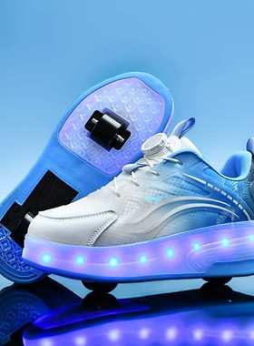 led Flashing Children's Roller Skates Wheels Can Be轮滑鞋