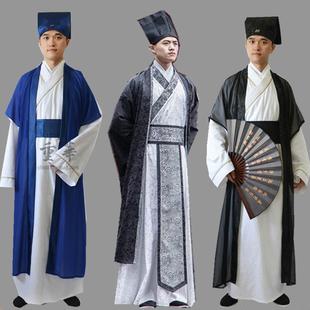 服男成人禮儀古裝 書生才子演出衣服古代傳統(tǒng)中國風(fēng)國學(xué)服裝 漢漢式