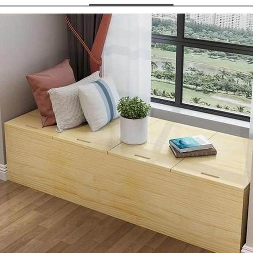 实木飘窗柜组合榻榻米地柜矮柜收纳阳台柜可坐储物柜卧室窗台