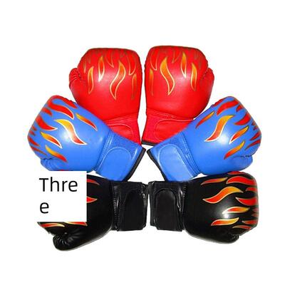 Kids Children Boxing Gloves Professional Flame Mesh Breathab