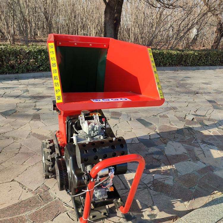 小型树粉碎机葡果园林碎枝机干湿两用枝移动萄秆木秸材破TLH碎机