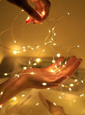1/5/10pcs Fairy Lights String Button Battery Light Home Deco