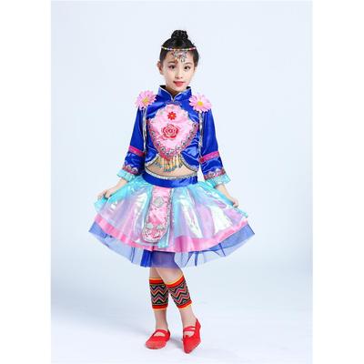 正品儿童蒙古族舞蹈孩服装男童男藏族衣服少数民饰族服六一演出表