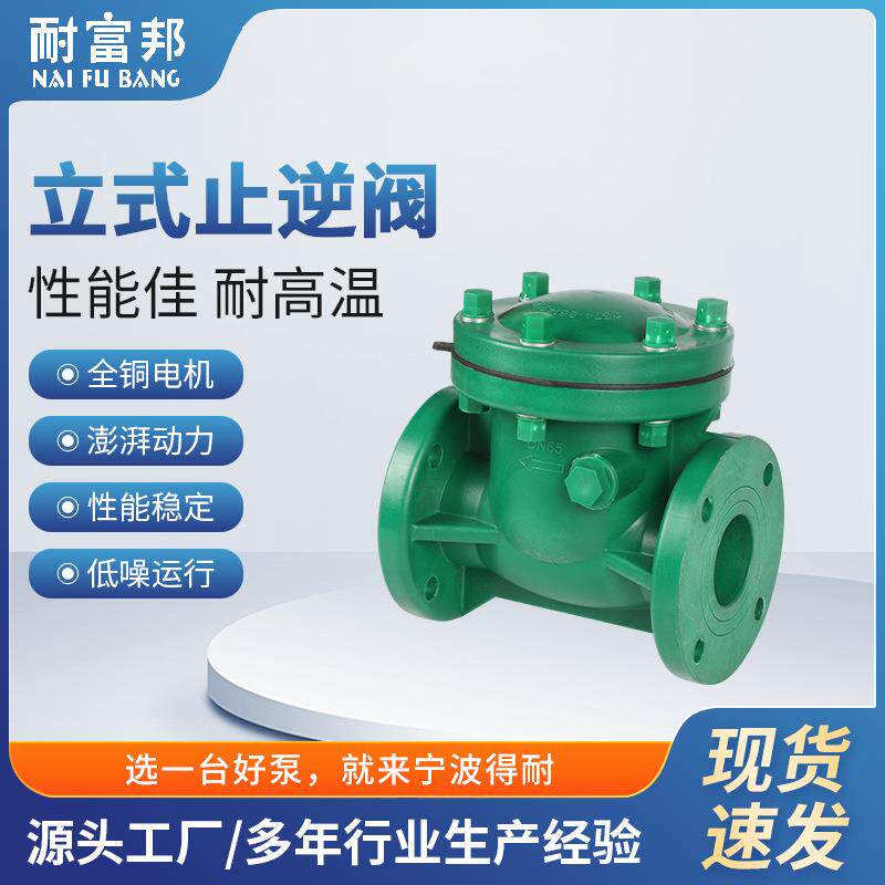 耐富邦FP/FV耐腐蚀止回阀旋启式卧式塑料止回阀化工立式止逆阀