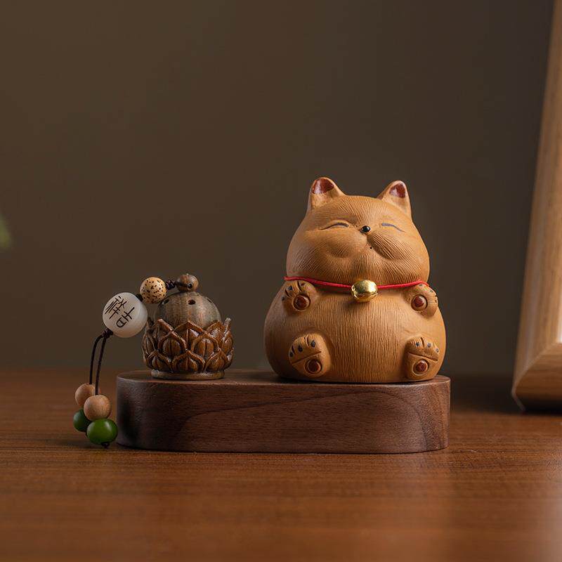 可爱橘猫创意摆件车内车载香薰招财猫汽车中控台萌宠桌面摆件女生