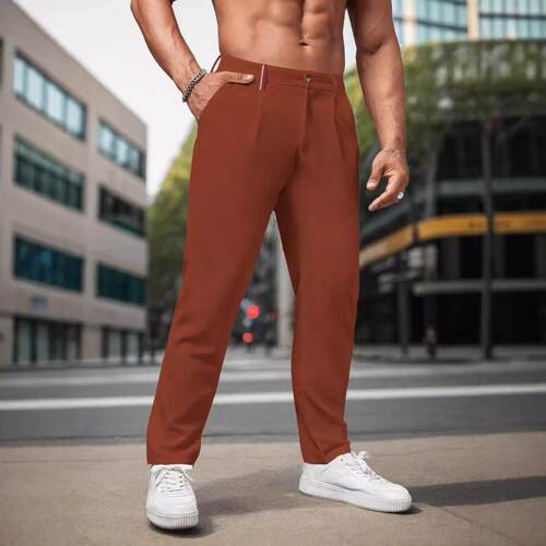 Men's straight leg pants, men's pants, rugged and handsome