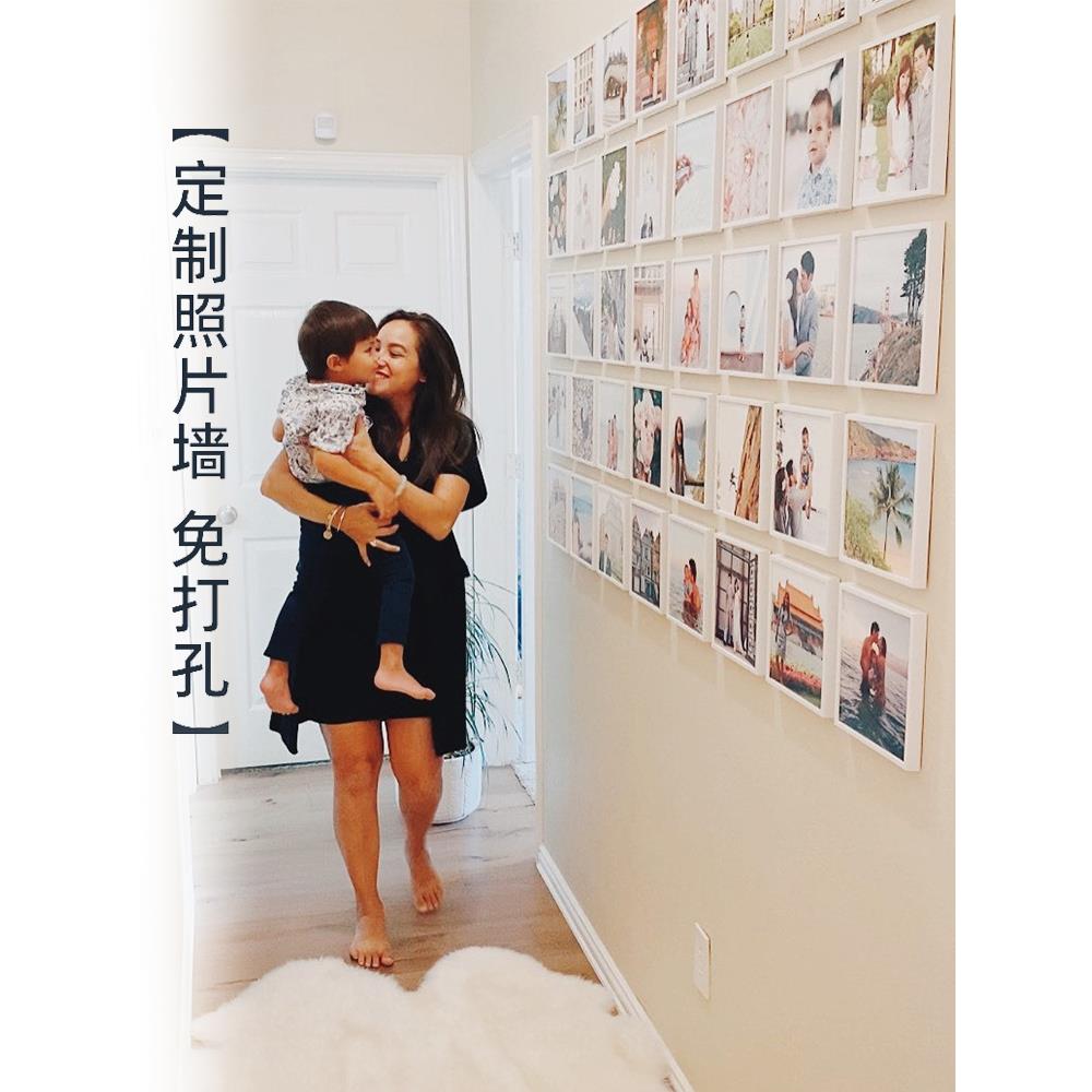 墙蛙相框挂墙组合照片墙走廊展示墙创意定制客厅家庭免打孔相册墙