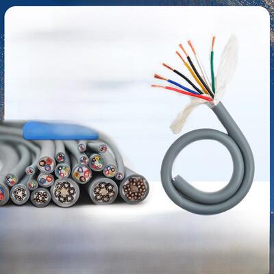 Trvv柔性拖炼柔性电缆3 6 8 20 40芯0.3 0.5 1.5 2.5方形控制信号