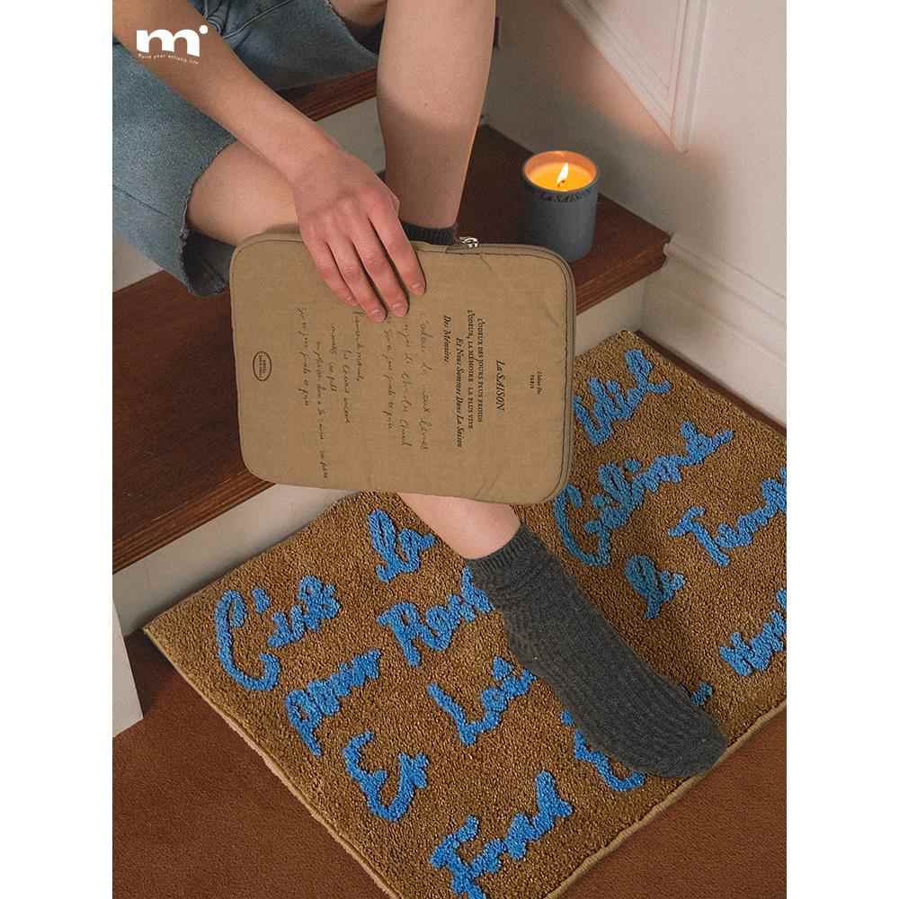 覆古的英文字母在风簇绒地毯入口客厅卧室床边毛绒咖啡桌垫地板垫