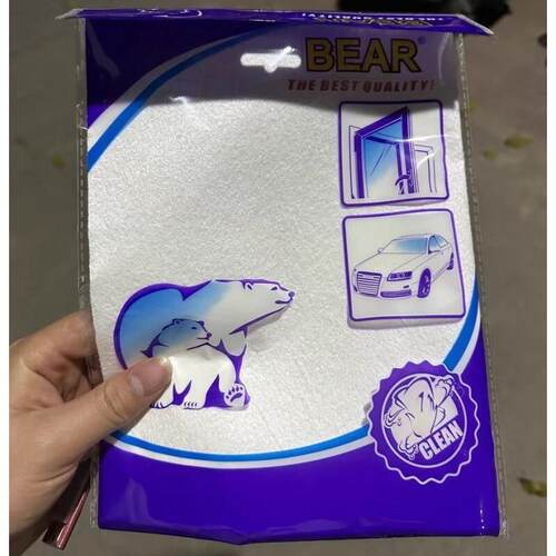 BEAR彷鹿皮多功能擦车巾擦玻璃布加厚吸水洗车专用毛巾麂皮抹布