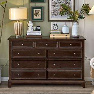 美式 实木九斗柜抽屉柜卧室床尾置物收纳立柜五斗橱客厅靠墙储物柜