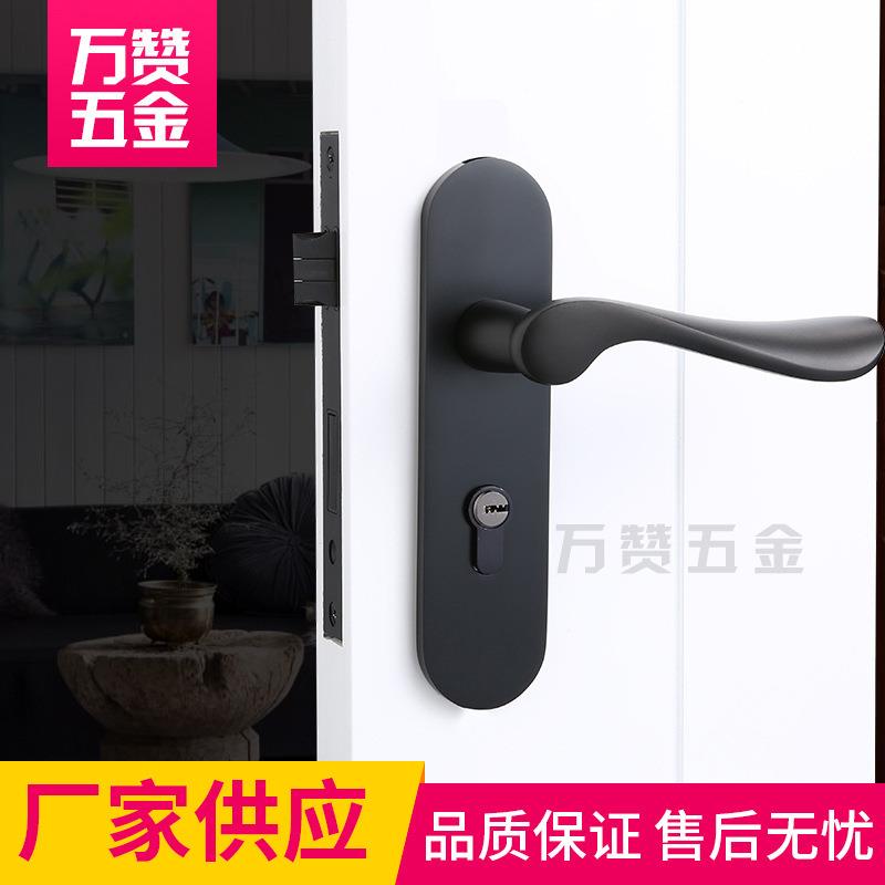 品质门锁室内静音实木门复古新中式卧室房门锁轻奢简约型门锁