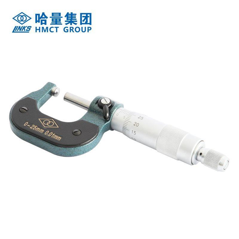 哈量机械壁厚千分.尺0-25-5m0m球管壁厚单圆头面测微750仪器001mm