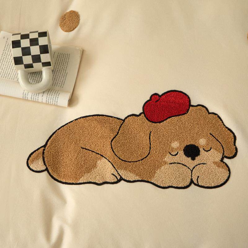 8811LL0秋冬A类纯棉加磨毛厚床上四件套100全毛巾卡通被套棉床单