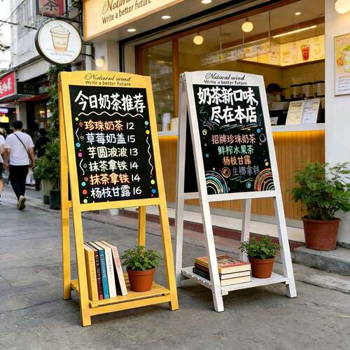 黑板展示架餐饮店立式落地广告牌双面摆地摊手写门口小黑板店铺用