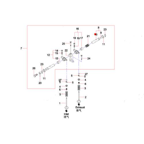 三一SY245H挖掘机摇臂总成60214285 进排气门60214379 60214480
