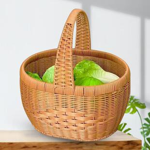 纯手工仿藤编织水果篮纳购物篮提鸡YIS蛋手提菜篮收采子 dn篮d新款