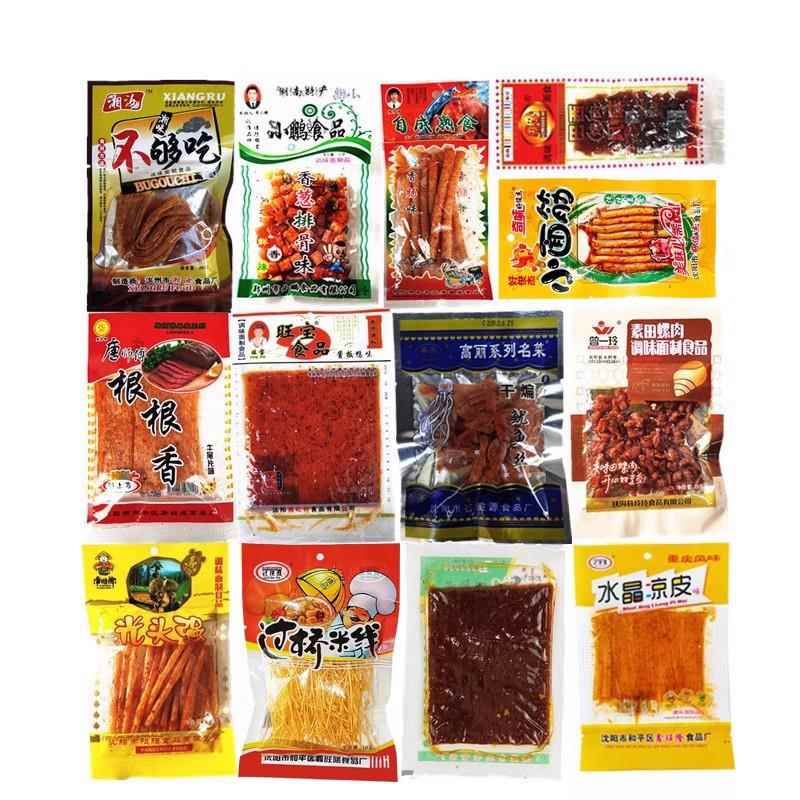 辣条 豆角干 田螺肉 李小鹏 光头强 巴西烤肉 面筋制品 辣货零食