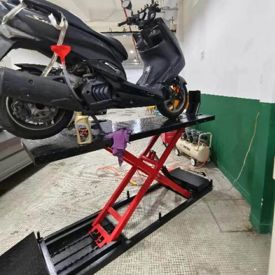 摩托车跑车电动修理工具举升升降机维修台修车架升降台工作台气动