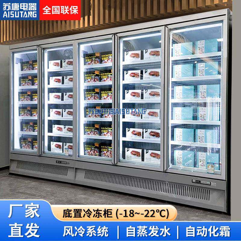 冷冻展示柜商用速冻柜急冻肉类冻品三门立式冰箱双门展示低温冰柜