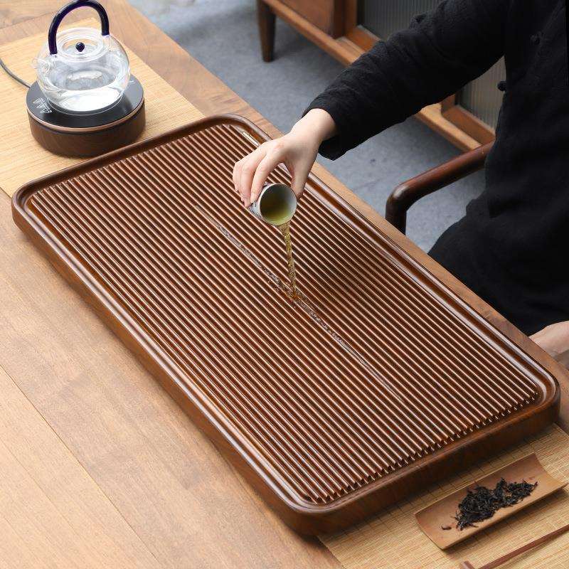 家用实木茶托盘茶具2024新款实用茶盘办公室用干泡茶台茶海电木款
