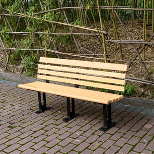 707铸铁脚塑木厂家直销户外公园长椅广场休闲长椅凳子