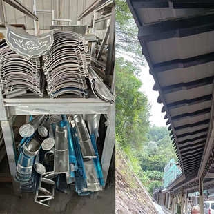 仿古铝瓦滴水檐四合院屋顶中式景区名宿建筑装饰金属铝合金一体瓦