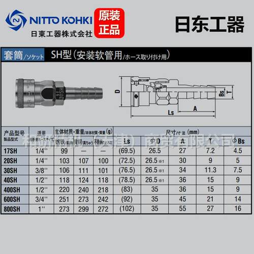 40PH 40SH日东工器 NITTO KOHKI 低压空气快速接头系列
