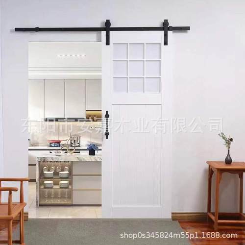 AE欧美简约隔断门谷仓门室内推拉门民宿复古房门浴室门欧美简约卫