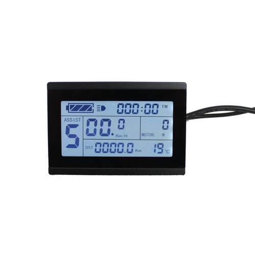 24V 36V 48V KT-LCD3 昆腾智能液晶显示仪表宽电压速度显示