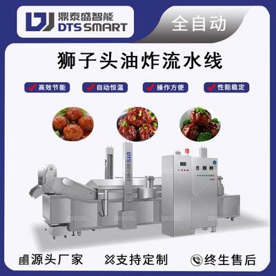 狮子头油炸流水线肉丸子油炸设备素丸子油炸生产线肉制品加工设备