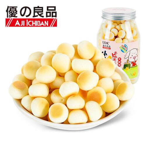 优の良品UDK小馒头饼干牛奶味150g优之良品宝宝儿童休闲零食饱腹