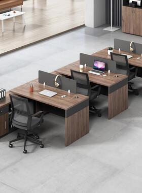 办公桌椅组合4人职员工位f型F三2四t双人T财务办公室桌子客服卡座