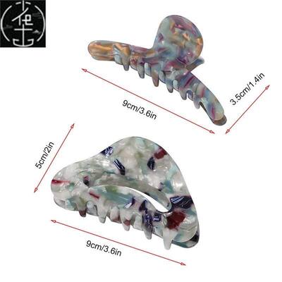 Vintage Hair Clips for Women Simple Claw Clip High Large Geo