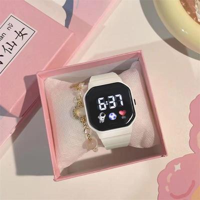 儿童电子手表女孩只看时间女童小学生女生款初中防水防摔简约可爱