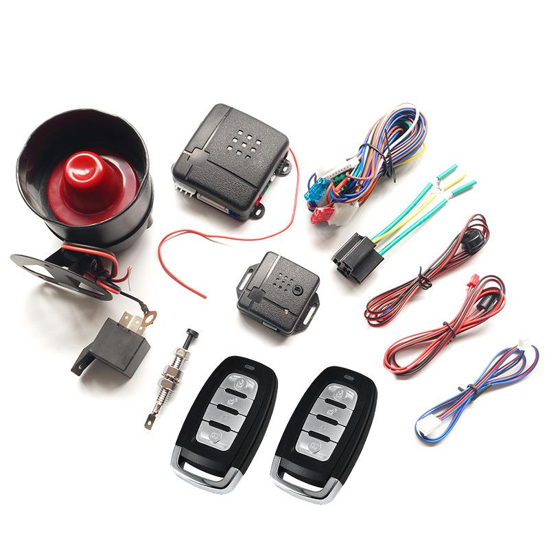 car alarm12V汽车防盗警报器车载防抢熄火报警装置英文包装/西文
