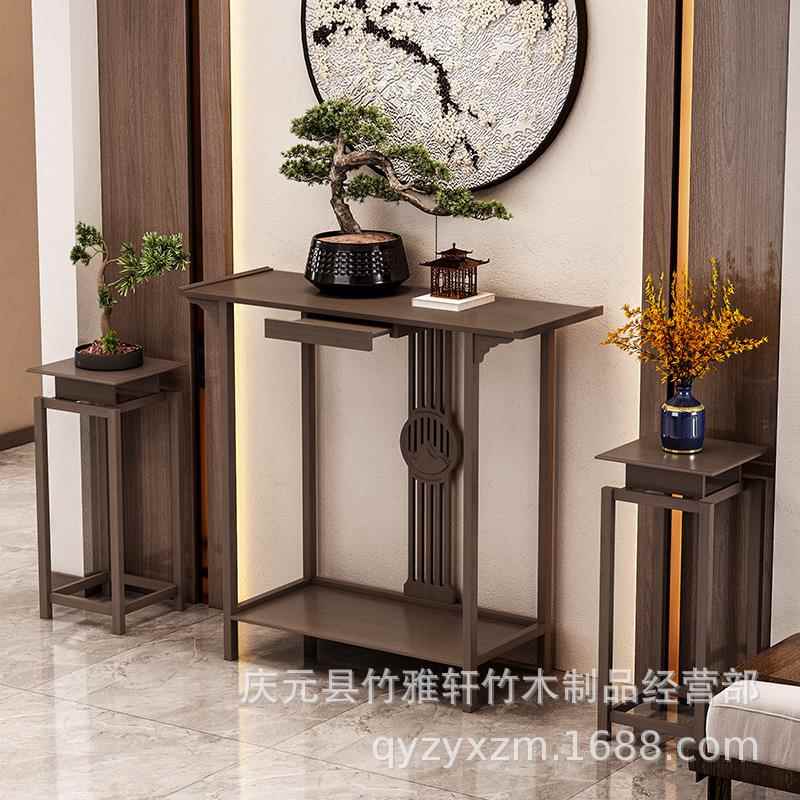 新用中式入户玄关桌窄子条案条几供桌经济型家代佛台神台现UOF贡