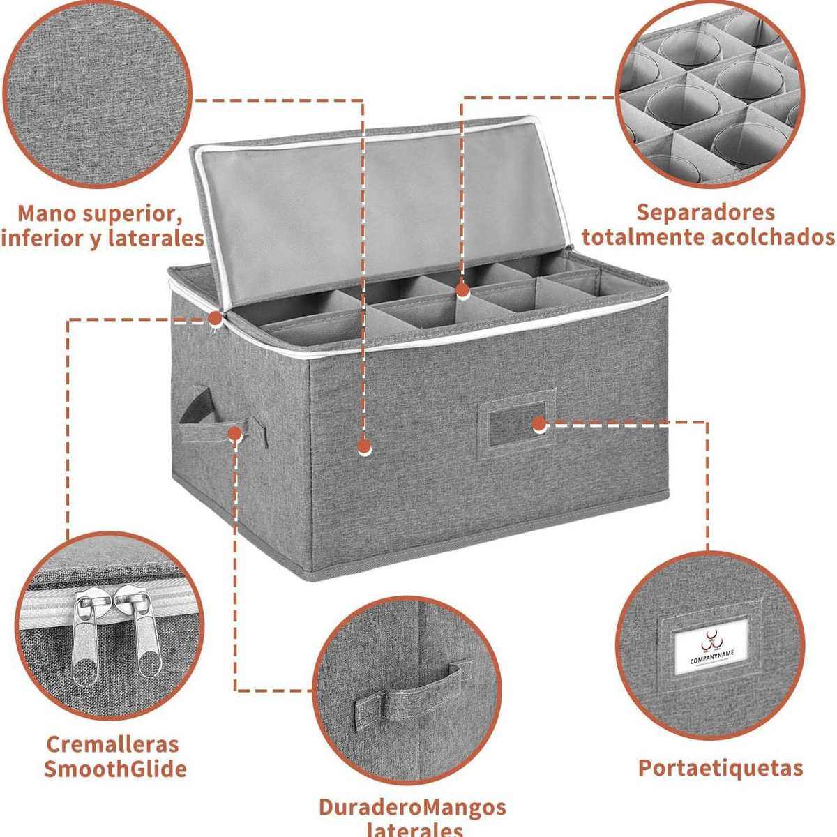 酒杯收纳盒带隔板玻璃器皿存储容器 香槟杯红酒杯收纳盒子