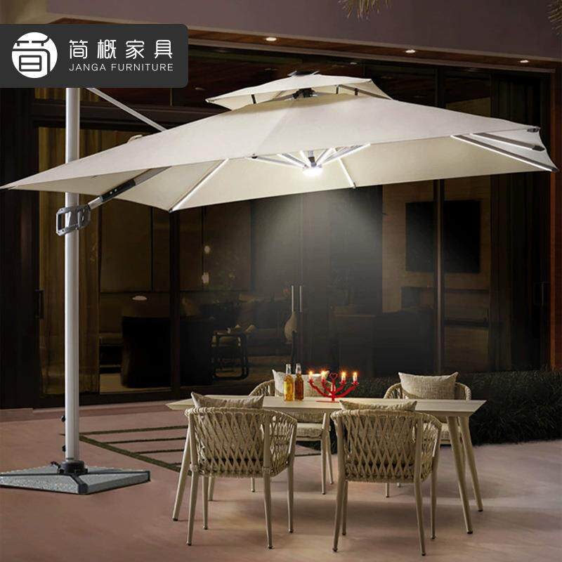 户外别墅泳池遮阳伞花园庭院罗马伞露台太阳能罗马伞酒店商用伞