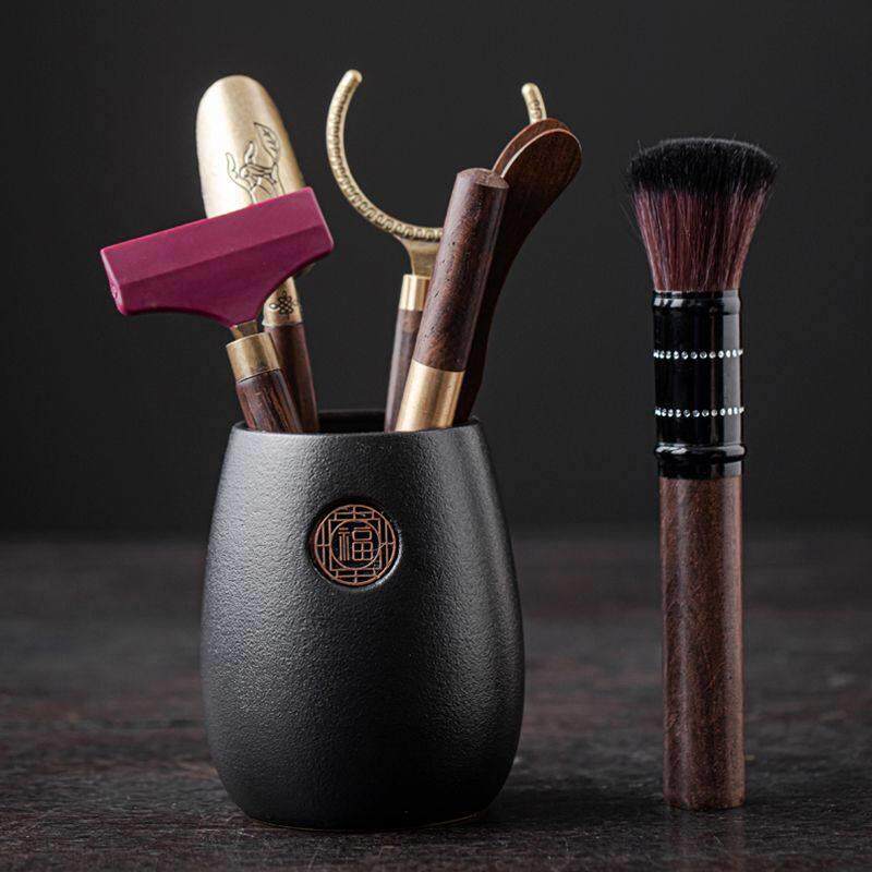 茶道六君子套装功夫茶具配件大全茶桌茶台泡茶工具茶刀茶夹刷用品