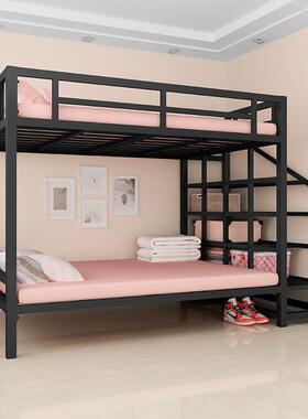 家复用小户型层铁架床学生宿上下双双人床高架床左82739右舍楼梯