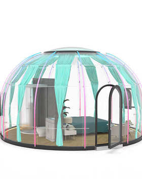 泡泡屋露营空房室透明餐饮阳光星空房景区隔热球形帐篷外星民梦宿