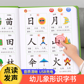 幼儿园识字大王3000字点读机认字有声书儿童，看图卡片早教发声神器