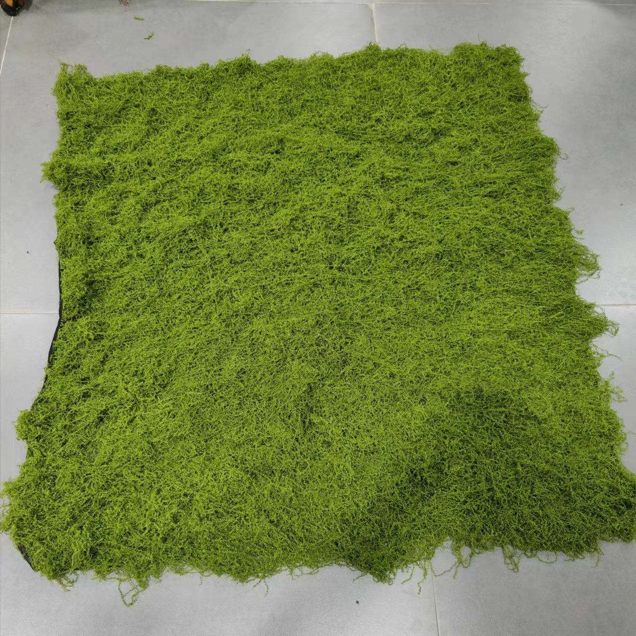 仿真苔藓毛线 丝状草皮 人造青苔藓 室内软装微草坪布地毯植绒图片