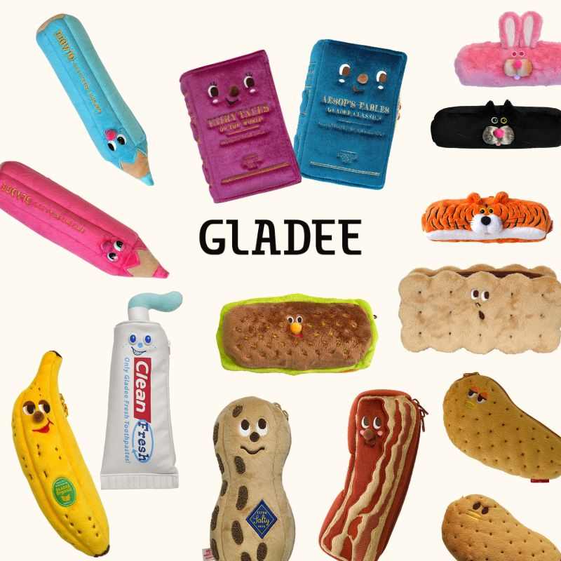 欧阳娜娜饼干笔袋日本GLADEE文具盒毛绒收纳包原创圣诞礼物唐九洲